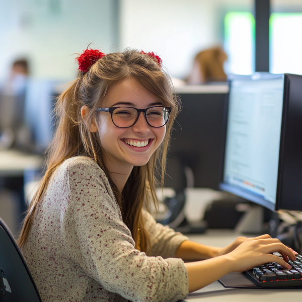 breeze0630_Woman_in_her_20s_working_at_a_computer_with_a_smil_79e25415-a68d-4f37-9ada-81011e7318a5_1